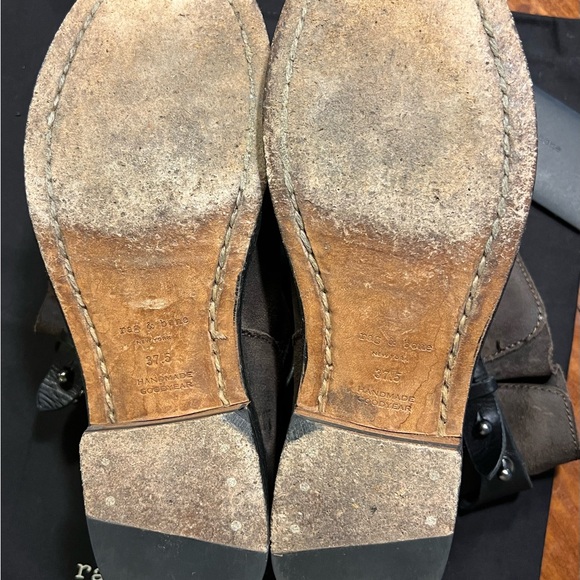 Rag & Bone Brown Leather Moto Boot size 37.5 (7.5) - Picture 6 of 8